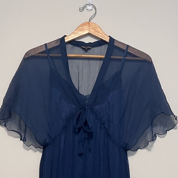 Flowy Sheer Dress with Slip - Picture 2 of 4